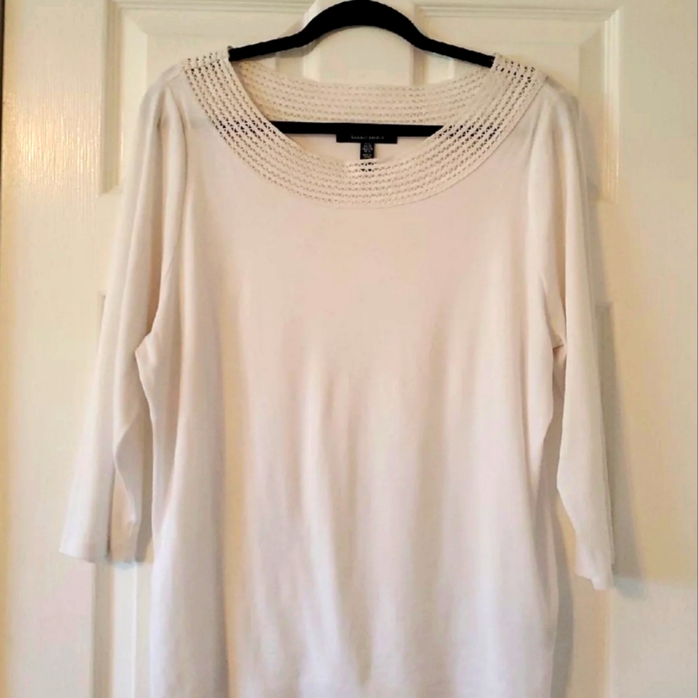 Ellen Tracy White 3/4 Sleeve